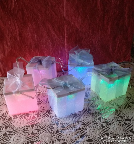 5 pcs gift box light play Christmas decor led es, recommend!