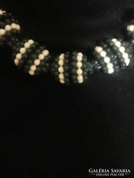 Old black and white necklace
