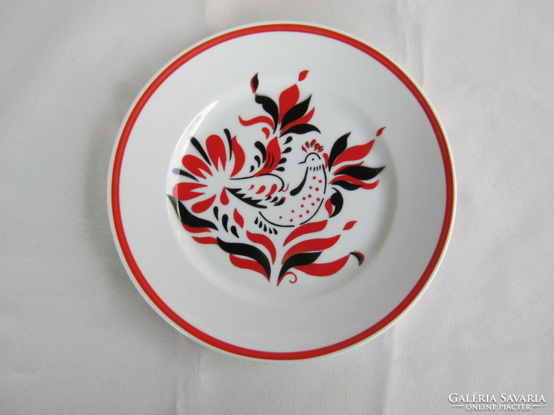 Hollóházi porcelán madaras fali tál tányér dísztányér