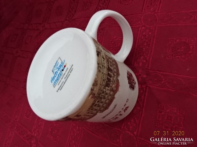 Porcelain mug, - Vienna - souvenir. Risch-lau Metz. He has! Jokai.