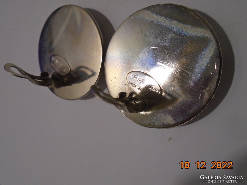 1980 Wilma spagli silver-plated clip with fur insert marked made in Italy