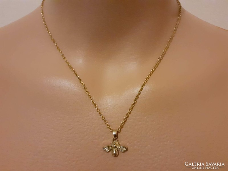 Cute, gold-colored bee necklace
