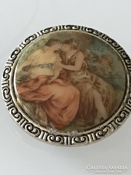 Salad bowl with a baroque scene, 3.5 cm diameter