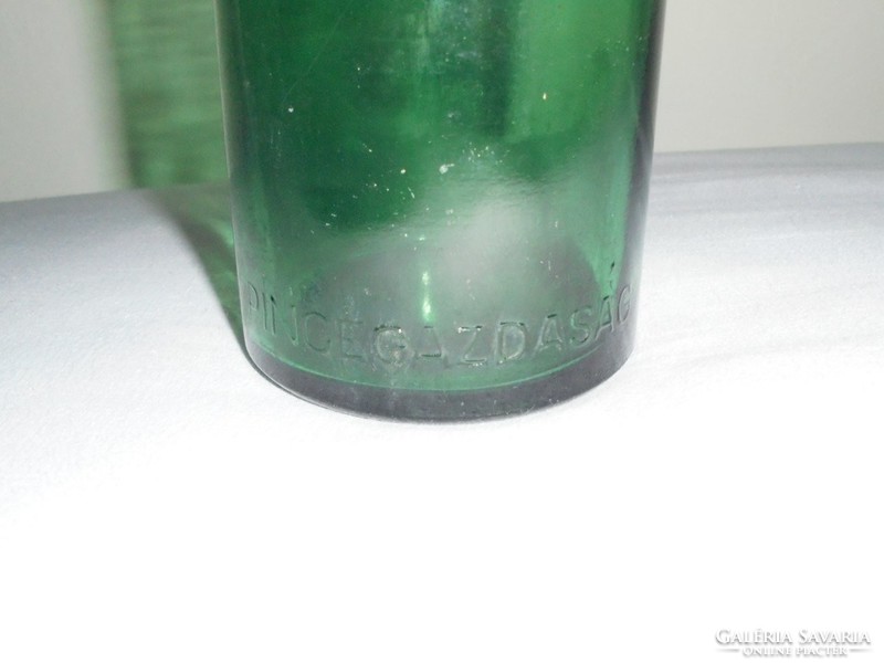 Retro Sötétzöld boros üveg palack - ÁLLAMI PINCEGAZDASÁG MSZ 1871 - 1960-as évekből