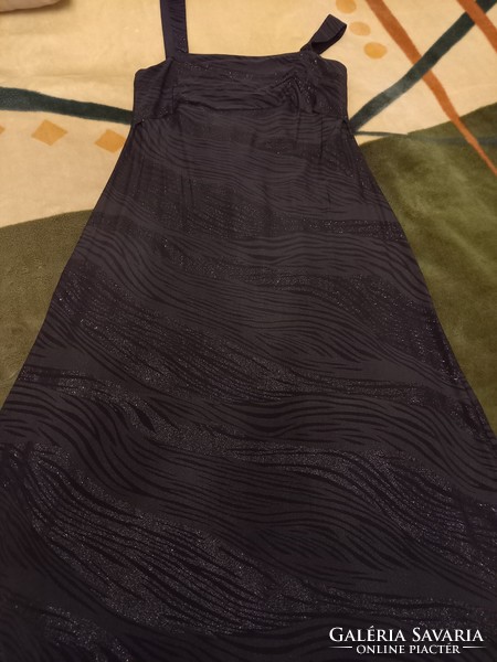 Black sequined maxi casual dress