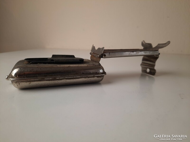 Antique small curling iron heater, alpaca