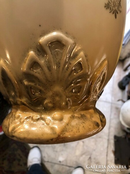 Szecessziós osztrák kerámia váza, kiöntő, 45 cm-es nagyságú.