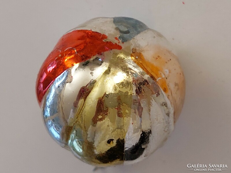 Old glass ball Christmas tree ornament striped beach ball glass ornament
