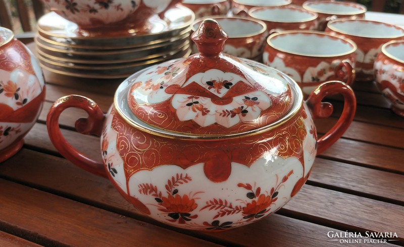 Pirkenhammer eggshell porcelain tea set with oriental pattern