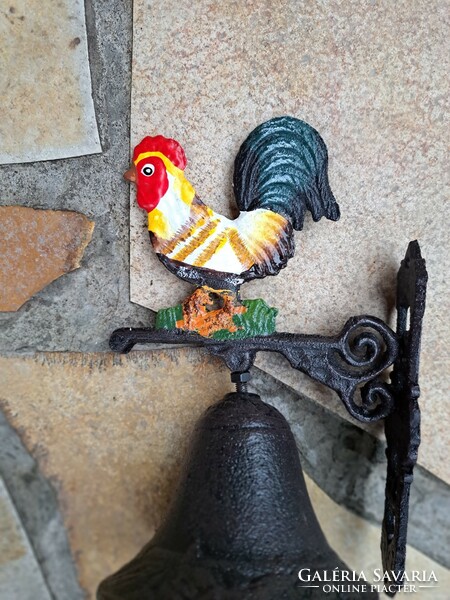 Pigeon bell with cast iron animal rooster ringing, door decoration