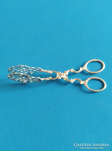 Silver cake tongs