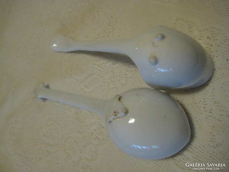 Zsolnay porcelain spoons, 18 and 19 cm
