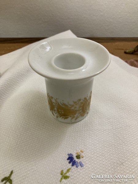 Rosenthal porcelain candle holder, gold pattern