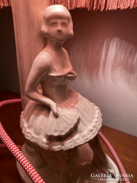 Art deco porcelain female-shaped reading/mood lamp