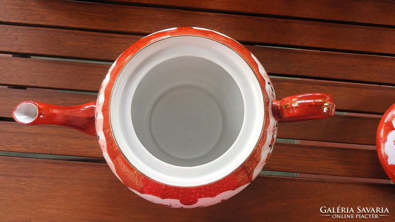 Pirkenhammer eggshell porcelain tea set with oriental pattern