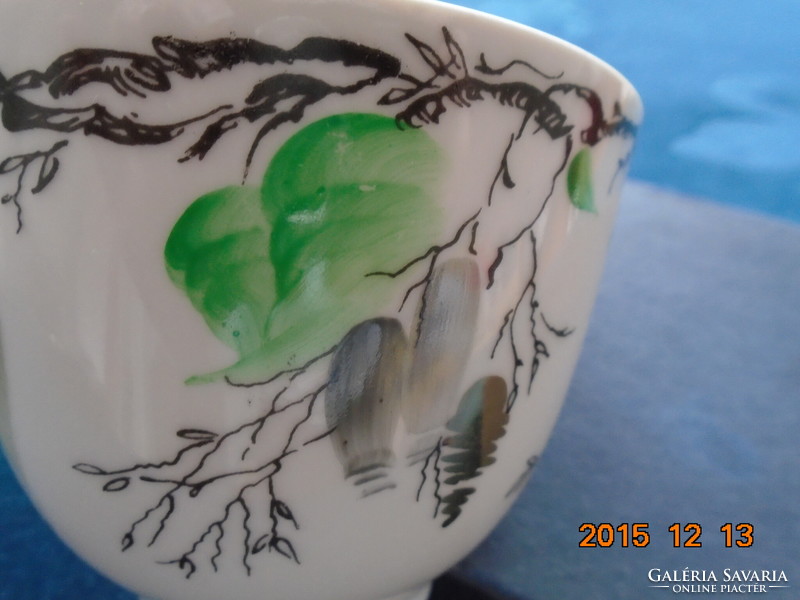 Lomonosov very rare hand-painted tea cup with signature