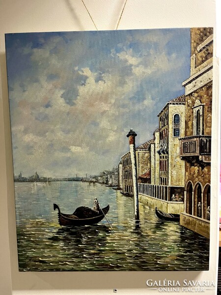 Cozy modern beautiful painting! A beautiful piece of life in Venice
