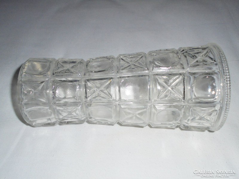 Retro üveg váza - 18 cm magas - 1970-es évekből
