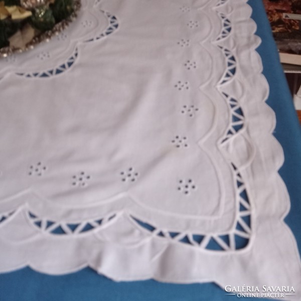 Embroidered tablecloth, centerpiece, 82 x 82 cm