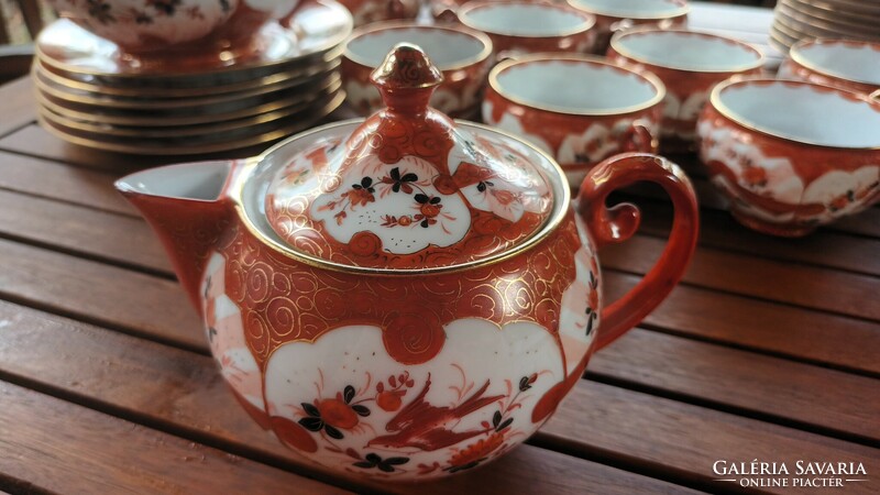 Pirkenhammer eggshell porcelain tea set with oriental pattern