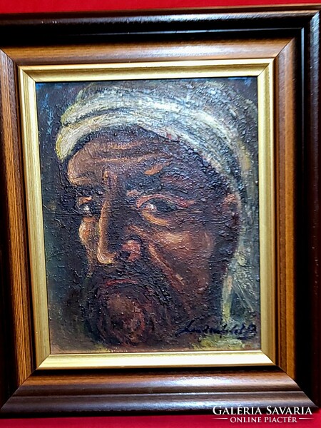 Arab male portrait antique painting