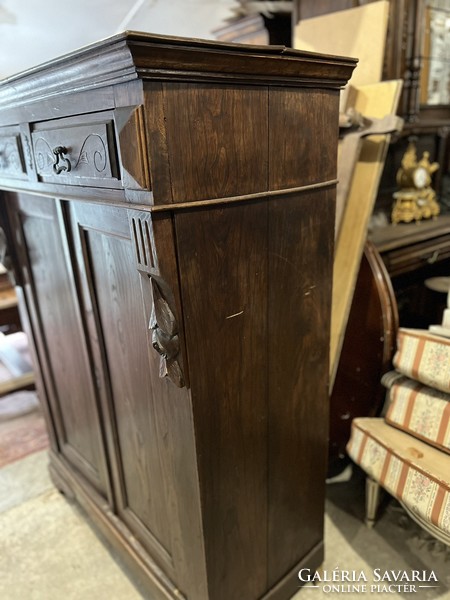 Rustic antique 19th century - 2-door, 2-drawer - chest of drawers