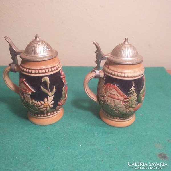 2 10 cm German beer mugs