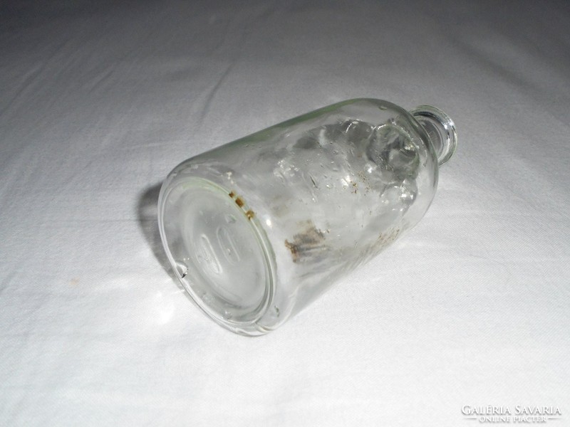 Antique small glass bottle - pharmacy medicine - 100 ml