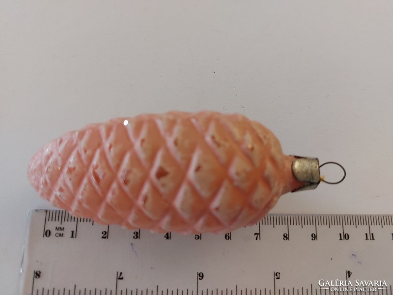 Old glass Christmas tree decoration pink cone glass decoration