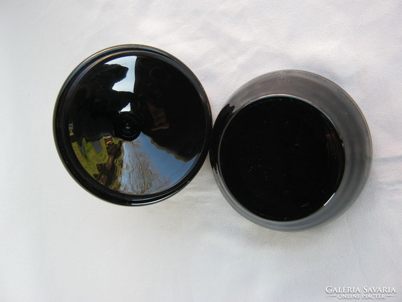 Kunst glas black glass bonbonier