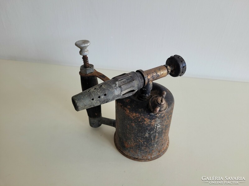 Old vintage industrial tool petrol lamp soldering lamp