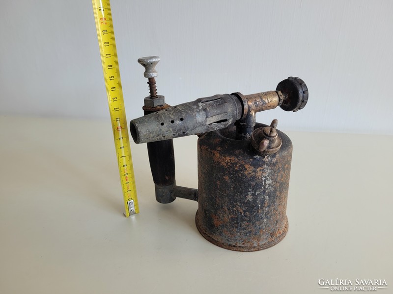 Old vintage industrial tool petrol lamp soldering lamp