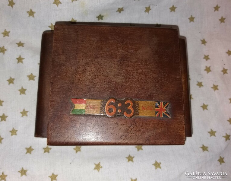 Golden Team Rifles 25.11.1953 Hungary-England 6:3 commemorative wooden box jewelry holder