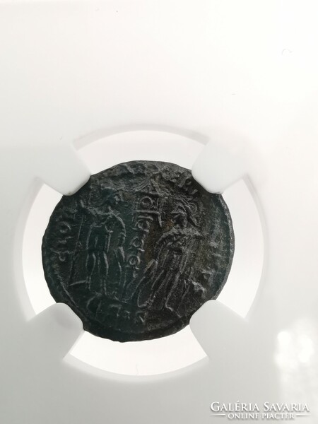 Bronze coin of Constans, 337-350. Ae4 (bi nummus), ngc certified