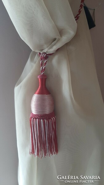 Very nice curtain tie (burgundy-silver twisted silk cord)