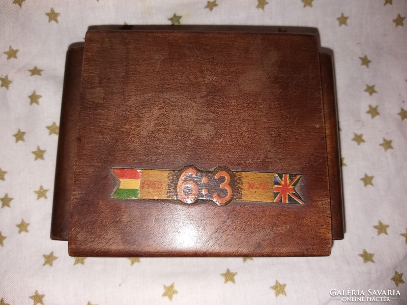 Golden Team Rifles 25.11.1953 Hungary-England 6:3 commemorative wooden box jewelry holder