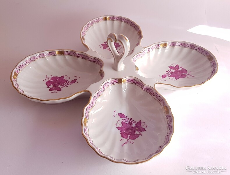 Herend Apponyi light purple table centerpiece for four.