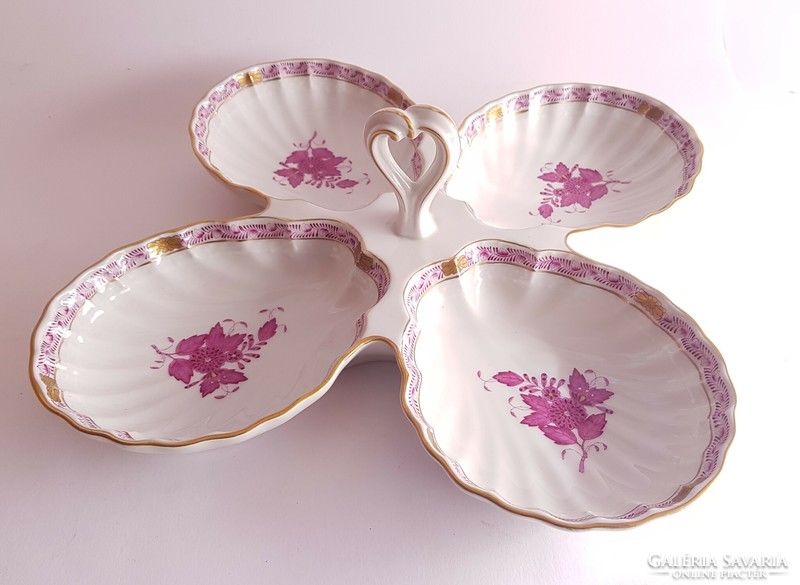 Herend Apponyi light purple table centerpiece for four.