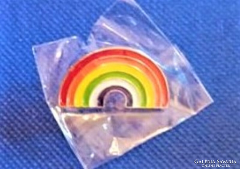 Pride rainbow pin made of alloy in multicolor