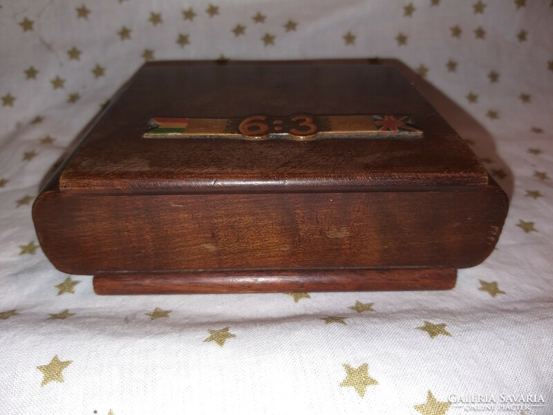 Golden Team Rifles 25.11.1953 Hungary-England 6:3 commemorative wooden box jewelry holder