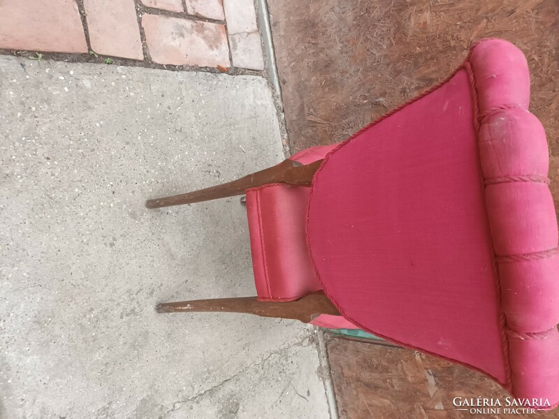 Antique chair with copper wheels, early 1900s