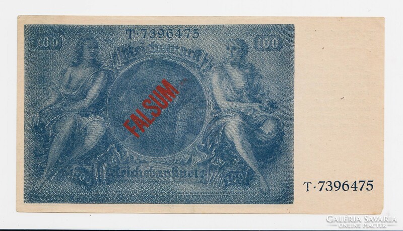 100 Mark 1935 - reichsbank. With Falsum seal. Very rare!