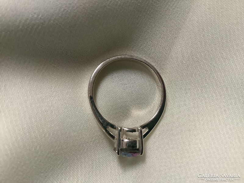 Mystic topaz, silver, 925 women's ring