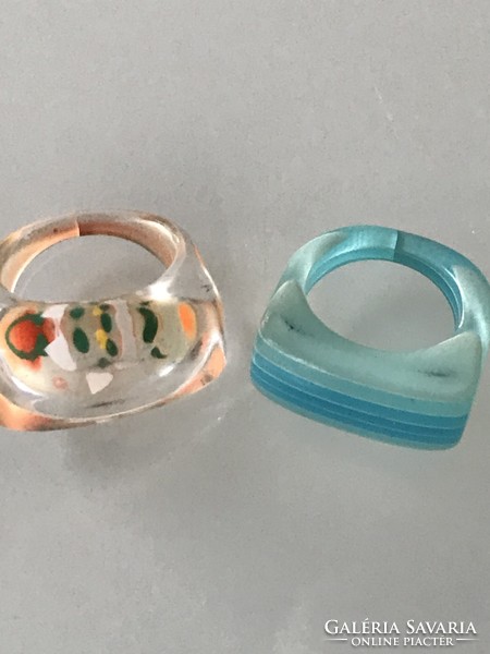Retro plastik gyűrűk, 18 mm belső átmérőjűek