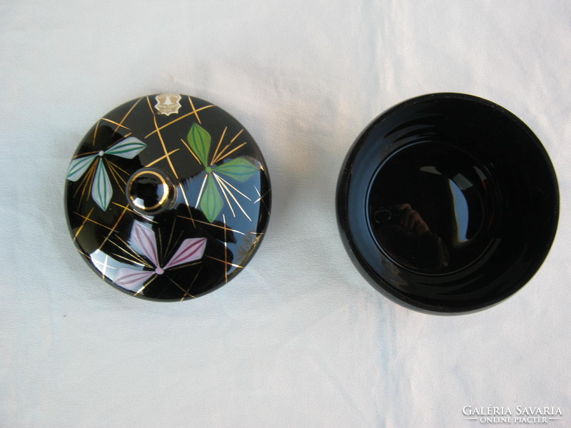 Kunst glas black glass bonbonier