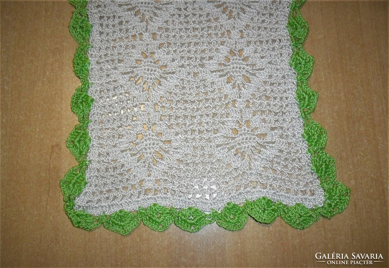 Old hand crocheted centerpiece / table runner. 100 X 25 cm.