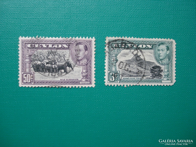British colony / Ceylon stamp vi. György 1938