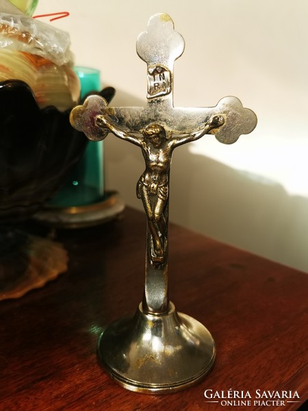 Old silver-plated crucifix