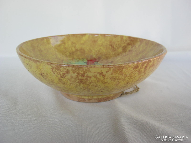 Juried industrial artist retro ceramic wall bowl 18 cm