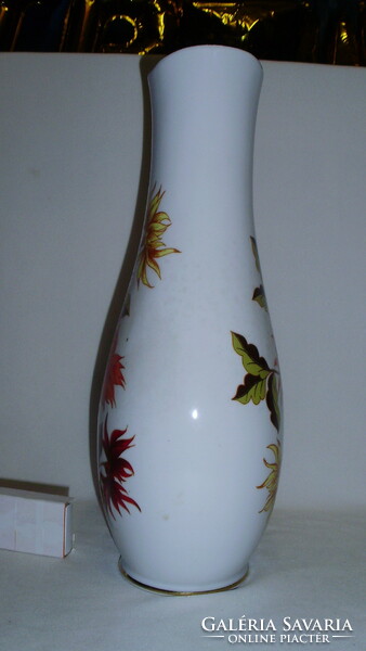 Hölóháza porcelain, floral, large vase - 31 cm
